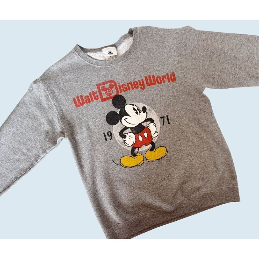 DISNEY Disney Parks Disney World 1971 Sweatshirt Mickey Mouse Sz S